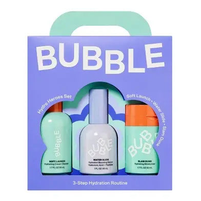 Bubble Skincare Hydro Heroes 3-Step Hydration Routine Kit