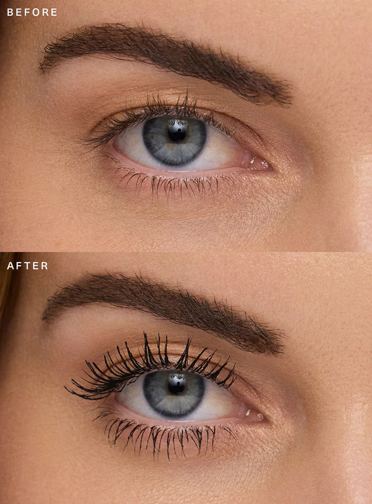 Rare Beauty Perfect Strokes Universal Volumising Mascara - model close-up