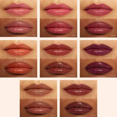 Rare Beauty Soft Pinch Tinted Lip Oil - shade swatches on lips
