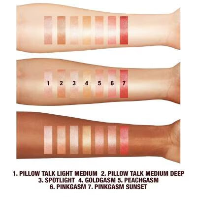 Charlotte Tilbury Beauty Light Wand - model shots showing all shades on skin