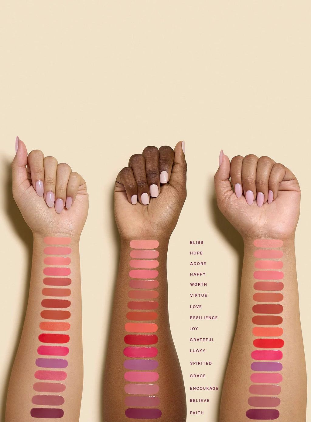 Rare Beauty Soft Pinch Liquid Blush swatches on skin