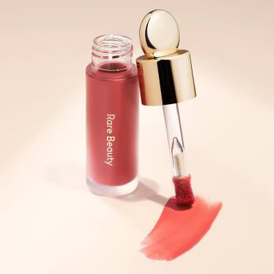 Rare Beauty Soft Pinch Liquid Blush bottle open with dropper