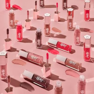 Fenty Beauty Gloss Bomb Heat collection flatlay