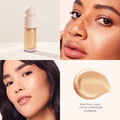 Rare Beauty Positive Light Liquid Luminizer bottles lineup